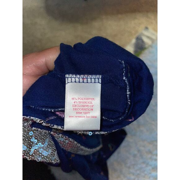 So girls sz. 12 blue heart design sparkle bottom tee. Cute, great stretch - Picture 8 of 11